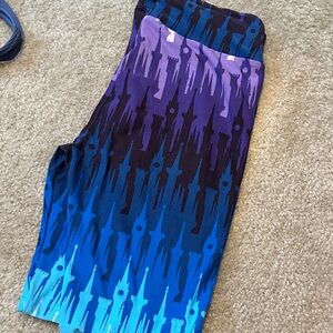 Disney LuLaRoe CastlePatterned Leggings